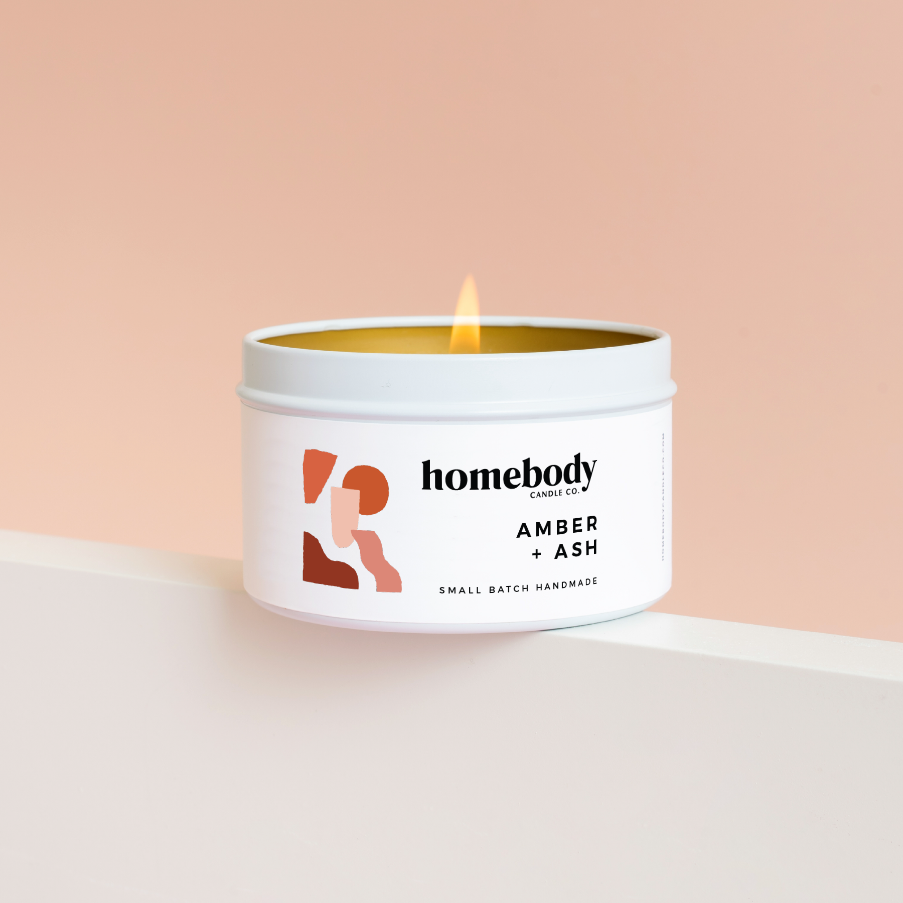 Amber + Ash candle tin Homebody Candle Co
