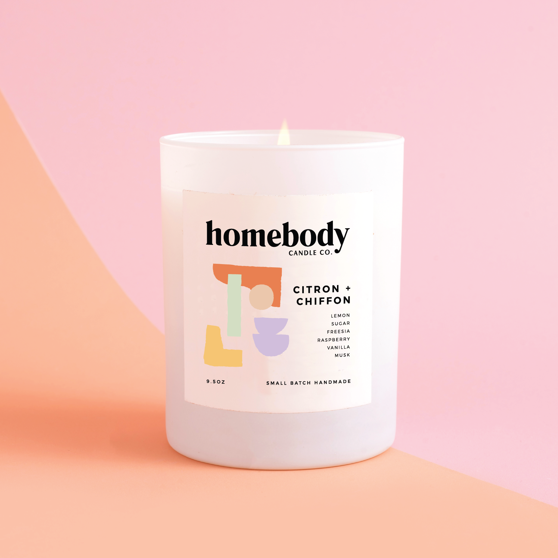 Citron + Chiffon burn + bloom candle Homebody Candle Co
