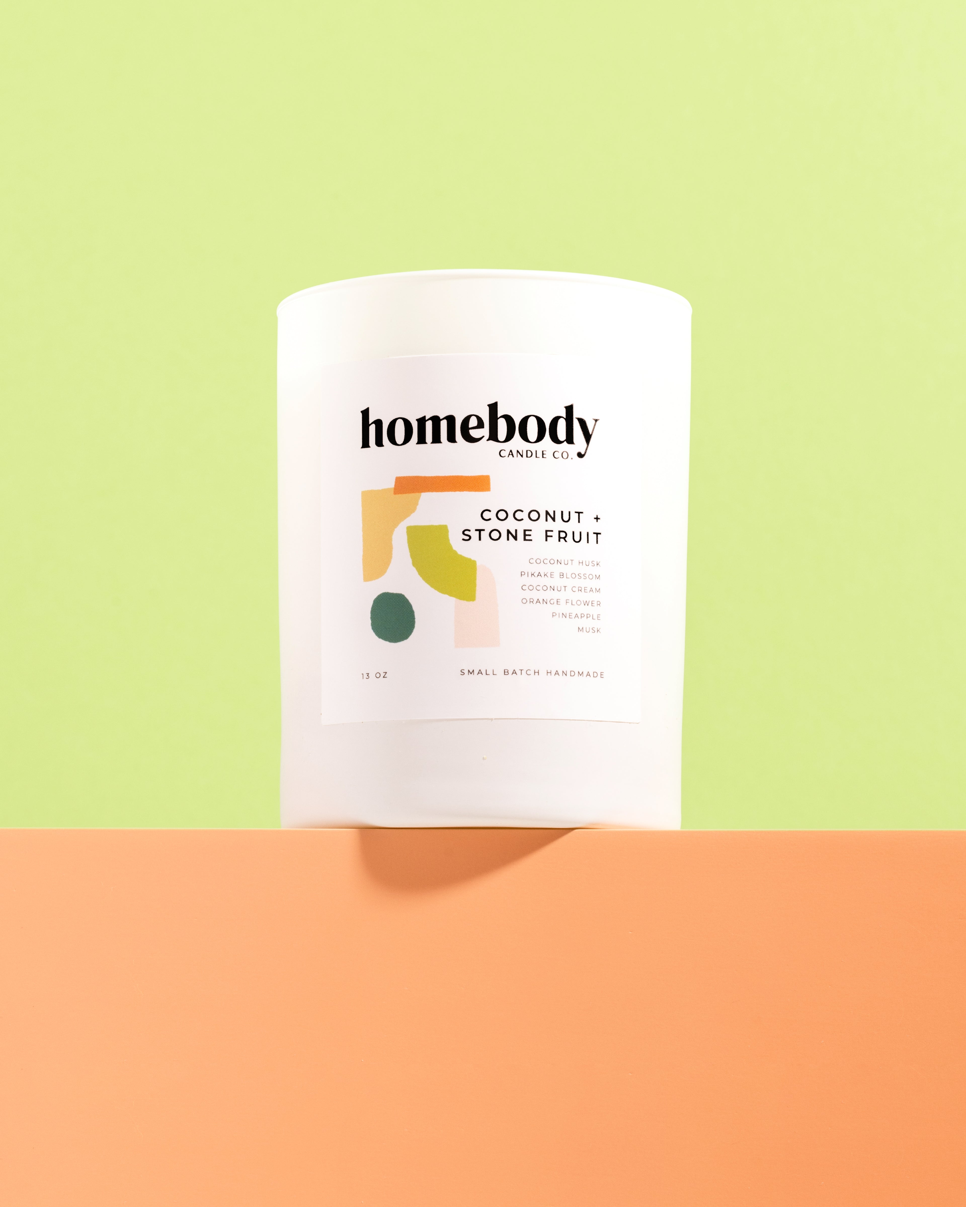 Coconut + Stone Fruit burn + bloom candle Homebody Candle Co