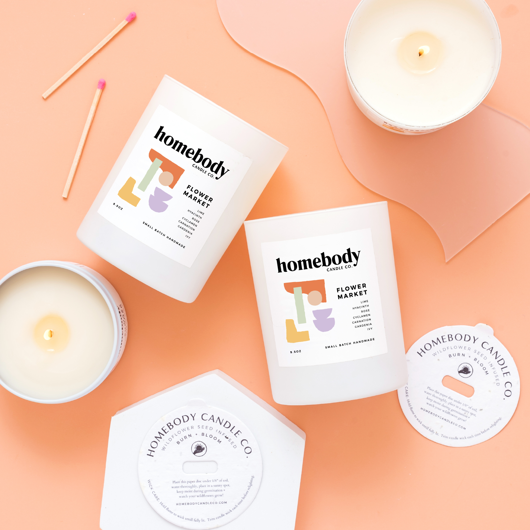 Flower Market burn + bloom candle Homebody Candle Co