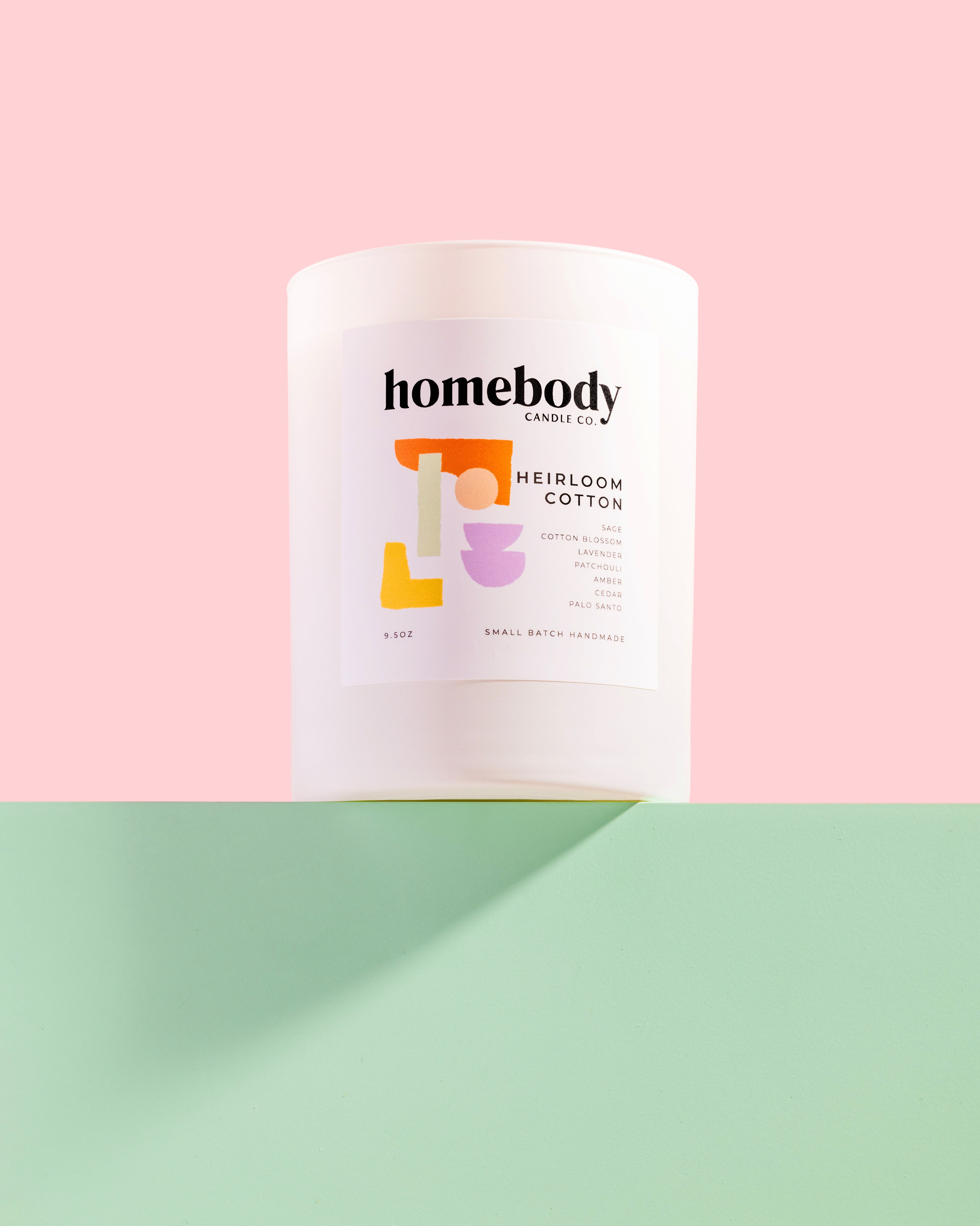 Heirloom Cotton burn + bloom candle Homebody Candle Co