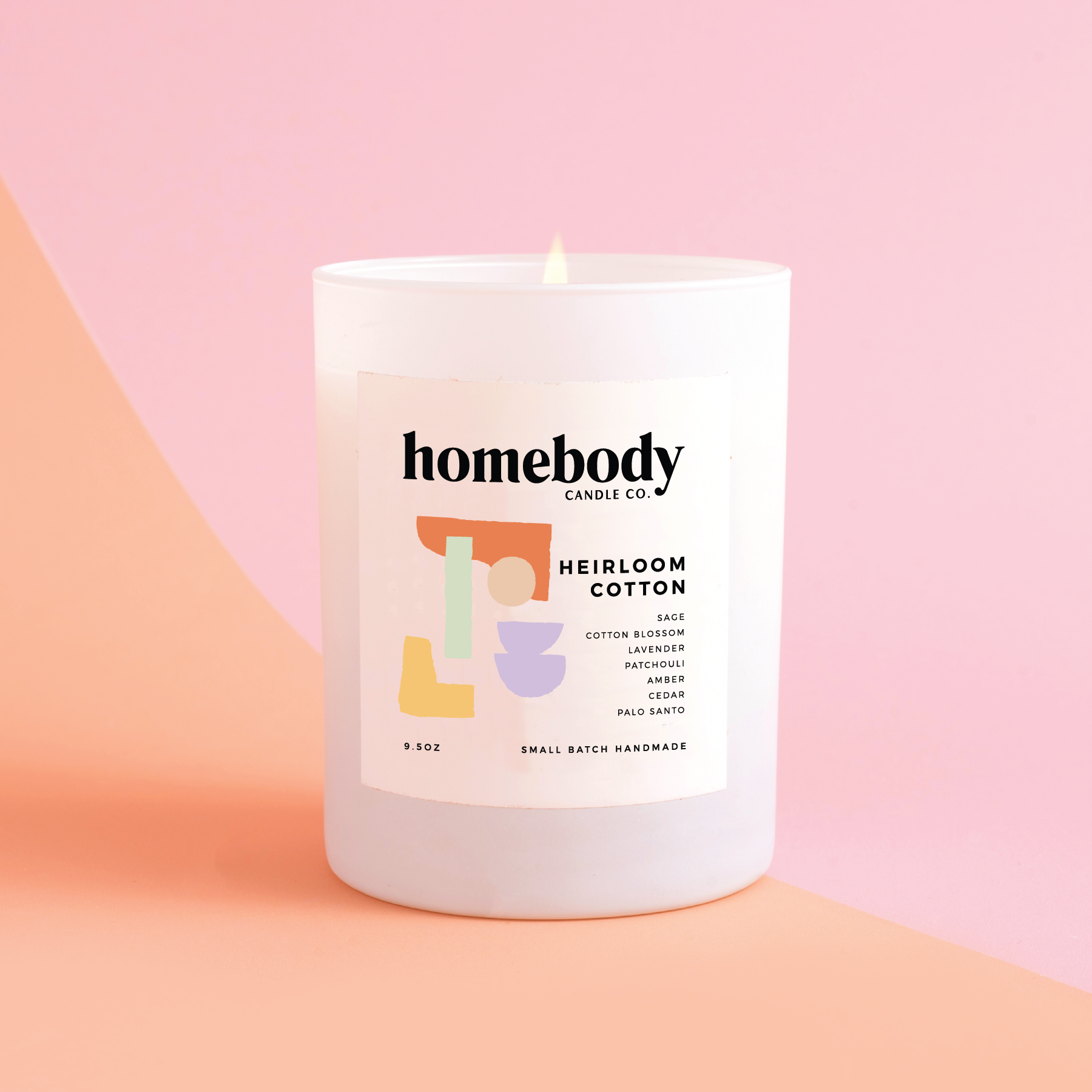 Heirloom Cotton burn + bloom candle Homebody Candle Co