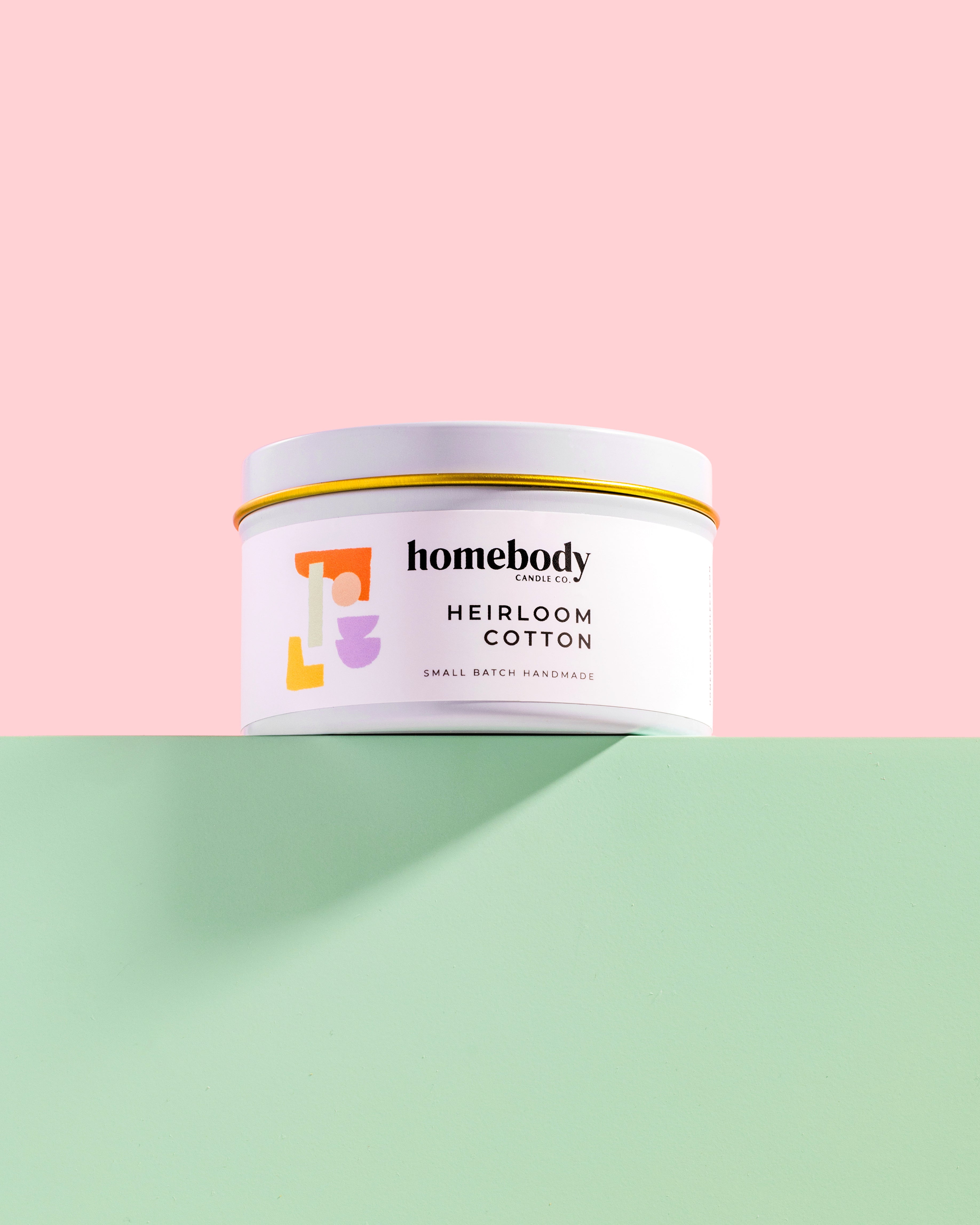 Heirloom Cotton candle tin Homebody Candle Co