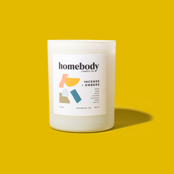Incense + Embers ✸ fall collection burn + bloom candle Homebody Candle Co