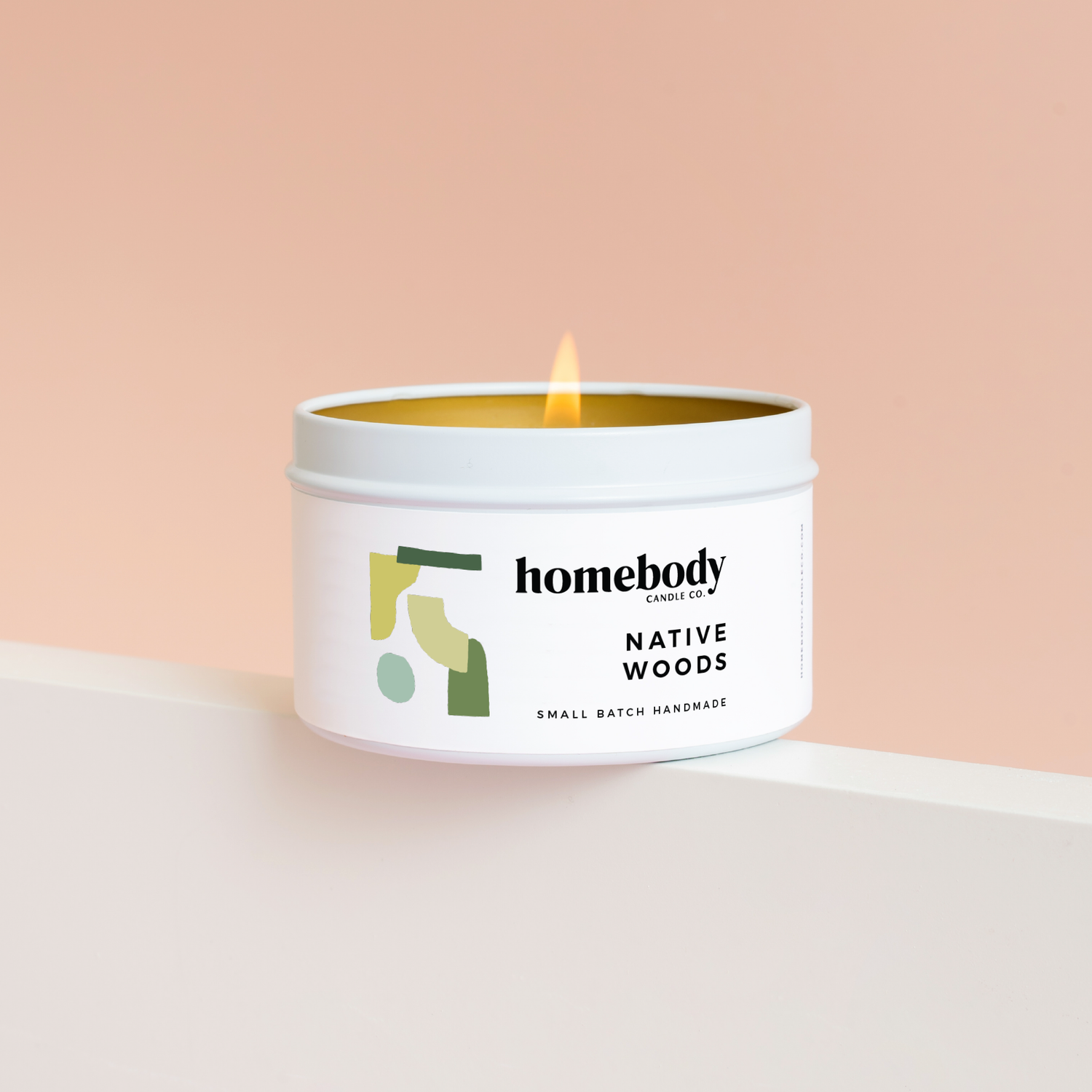 Native Woods candle tin Homebody Candle Co