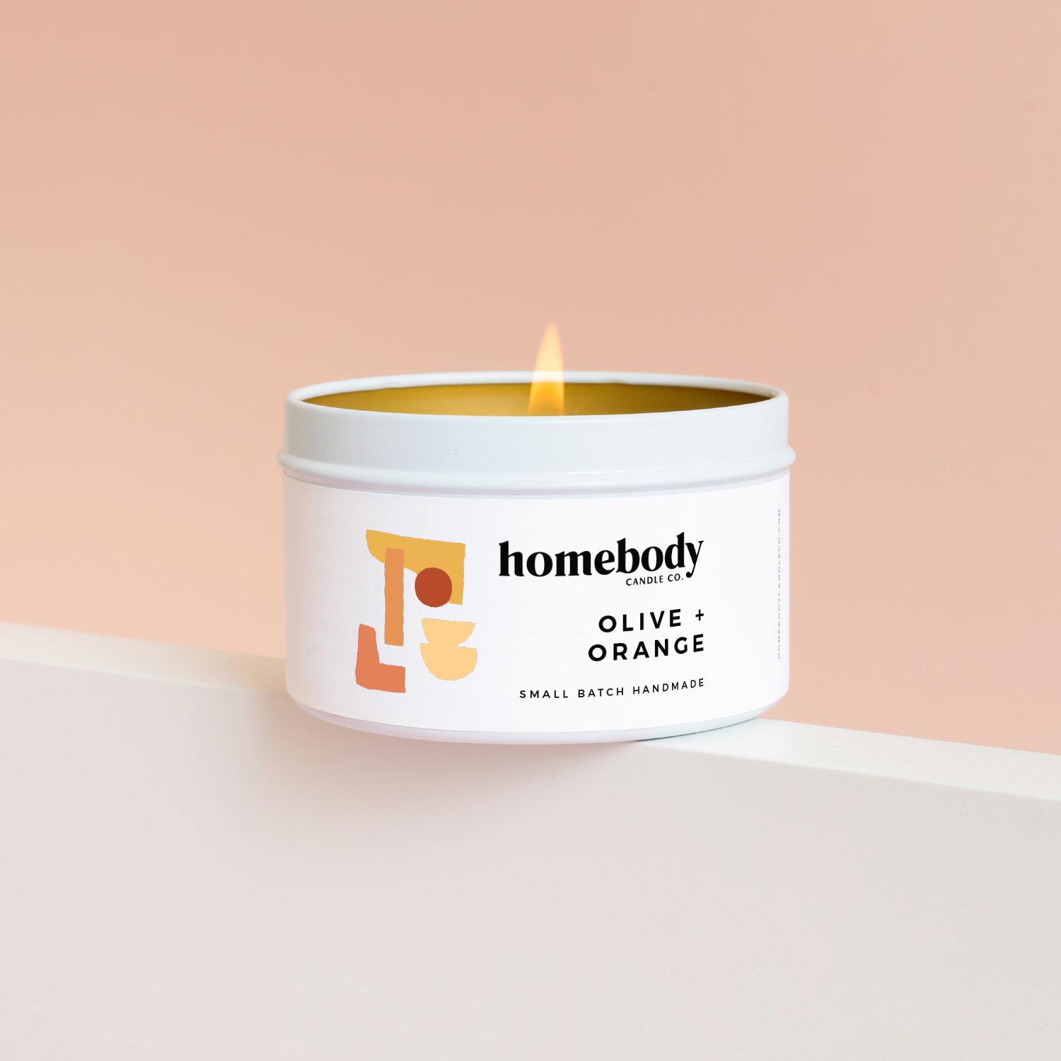 Olive + Orange candle tin Homebody Candle Co