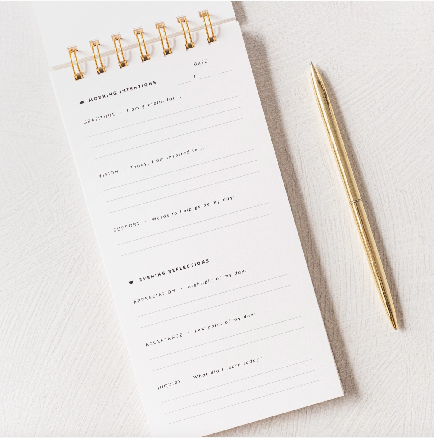 Rise + Set Guided Journal cards + gifts Homebody Candle Co