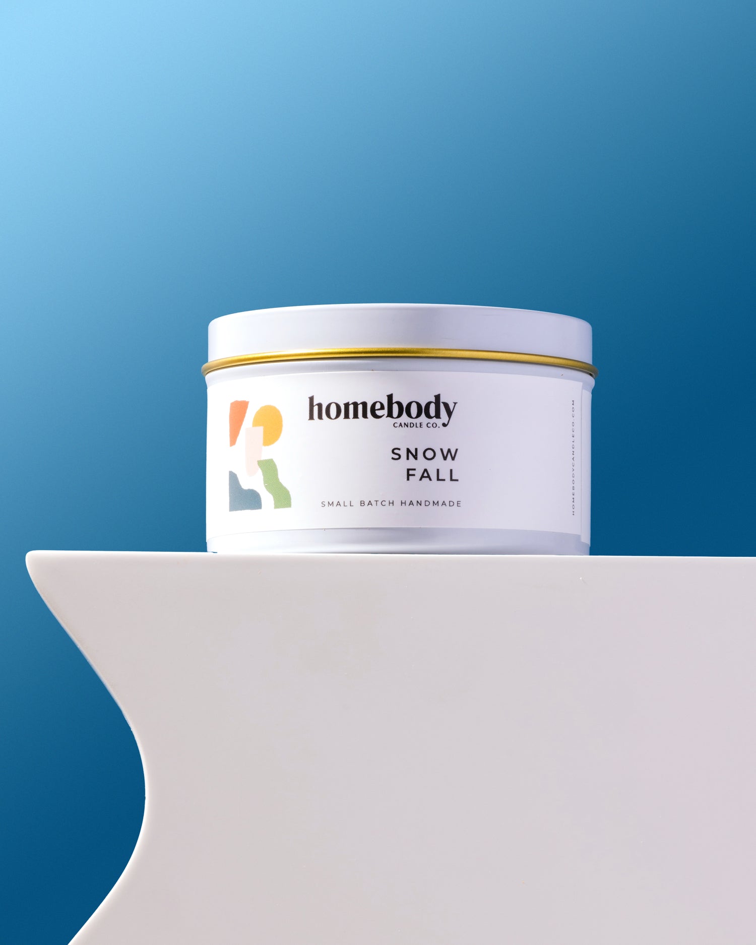 Snow Fall ✸ winter collection candle tin Homebody Candle Co