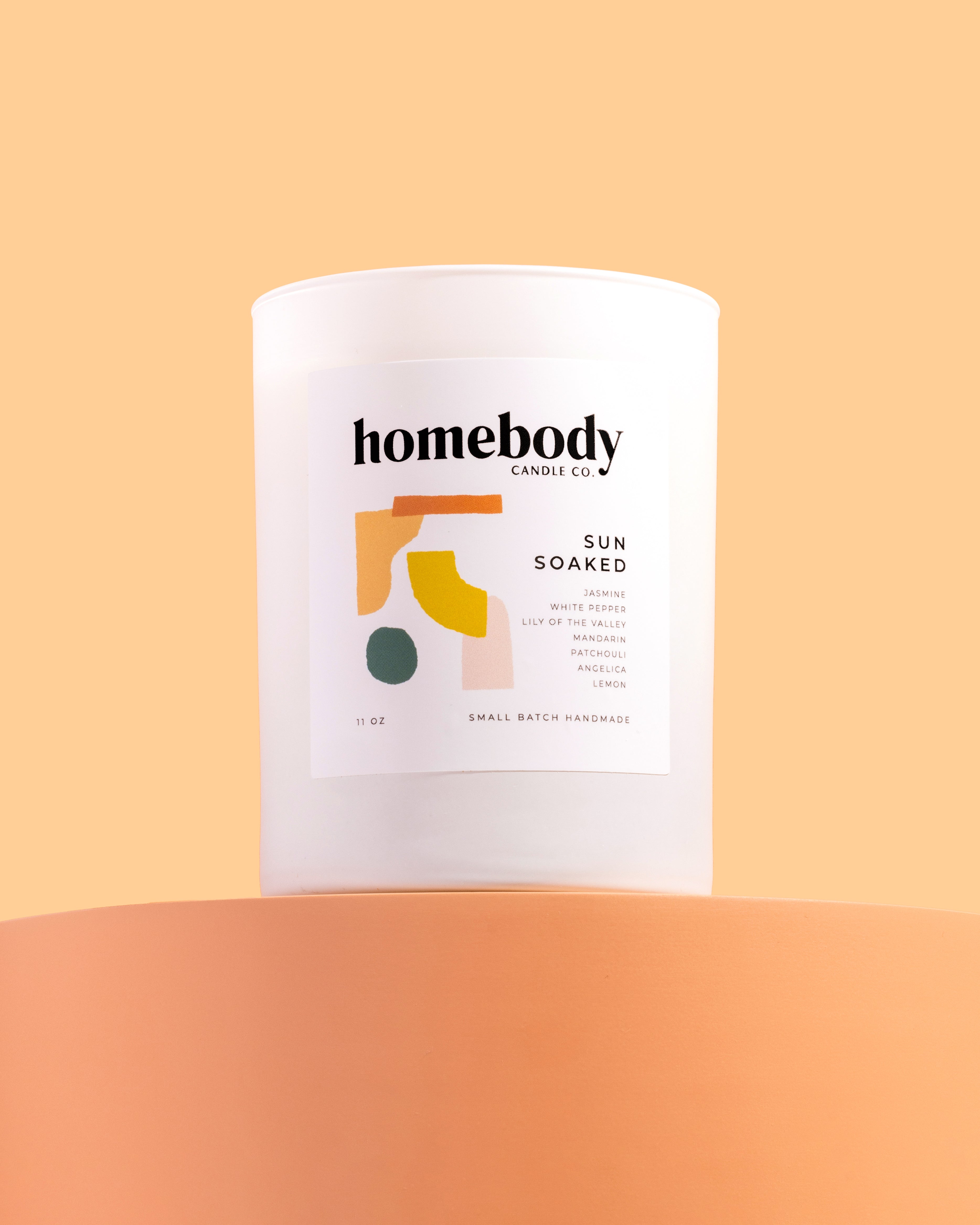 Sun Soaked burn + bloom candle Homebody Candle Co