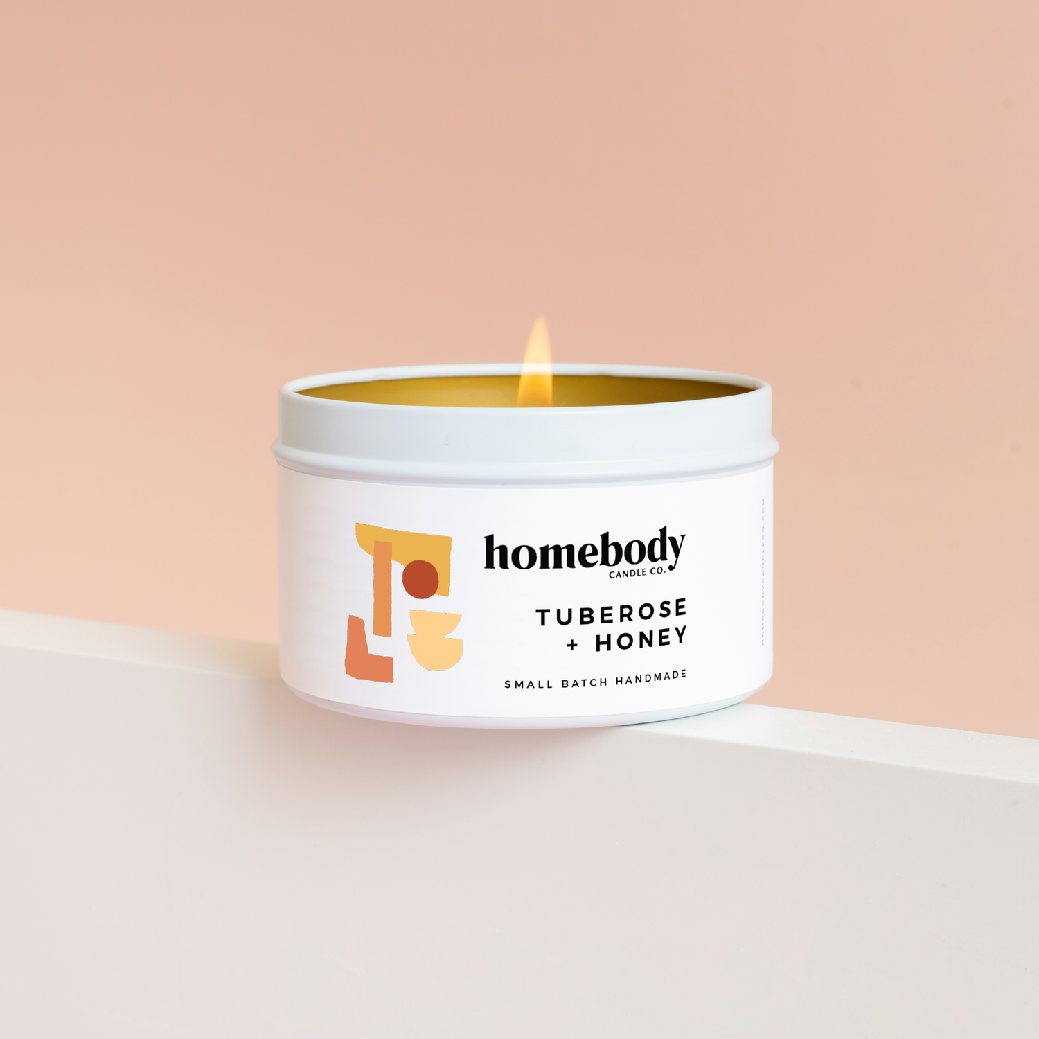 Tuberose + Honey candle tin Homebody Candle Co