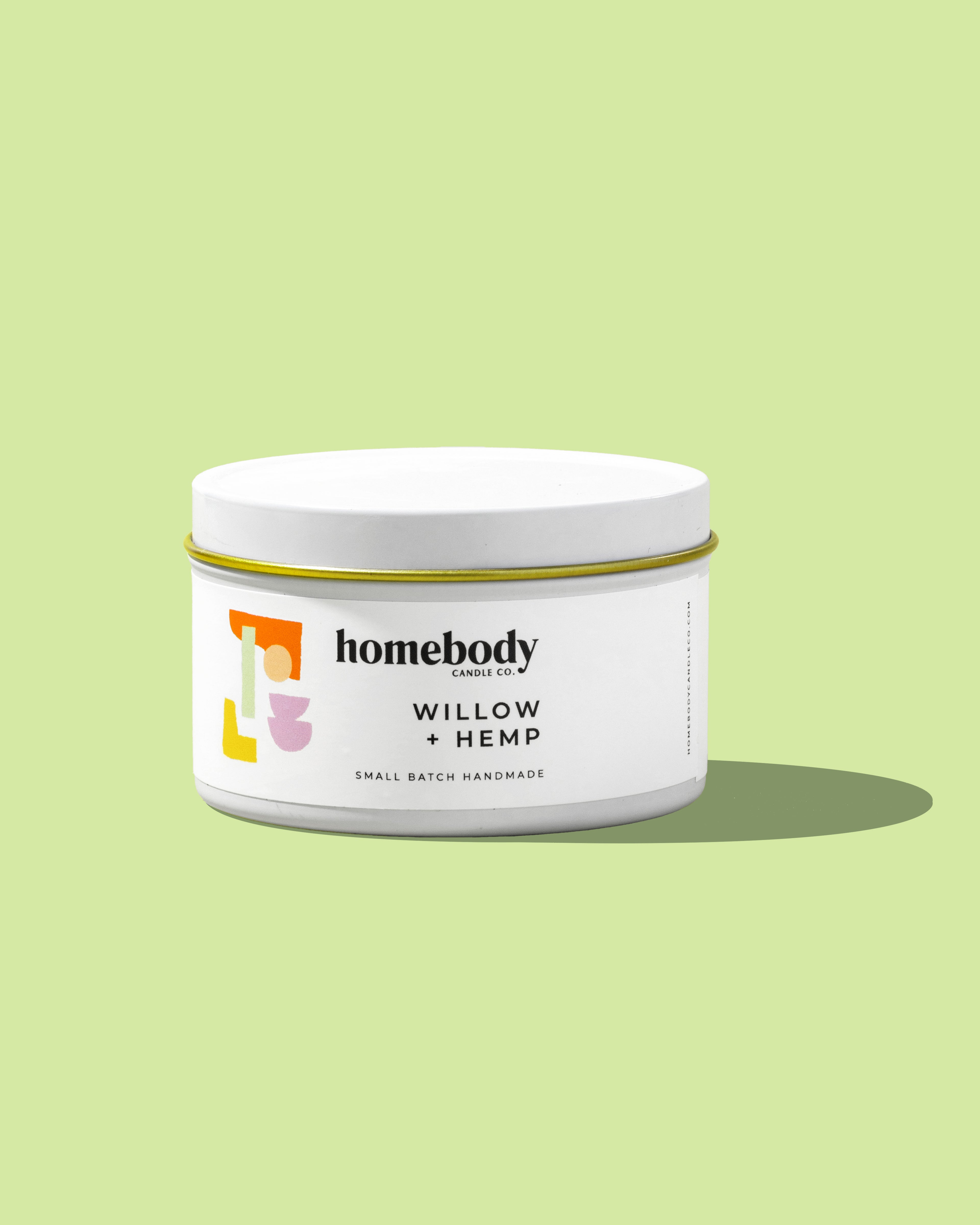Willow + Hemp candle tin Homebody Candle Co
