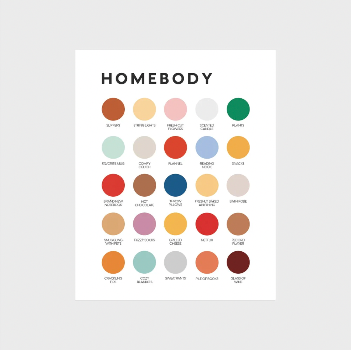 Homebody Color Print cards + gifts Homebody Candle Co