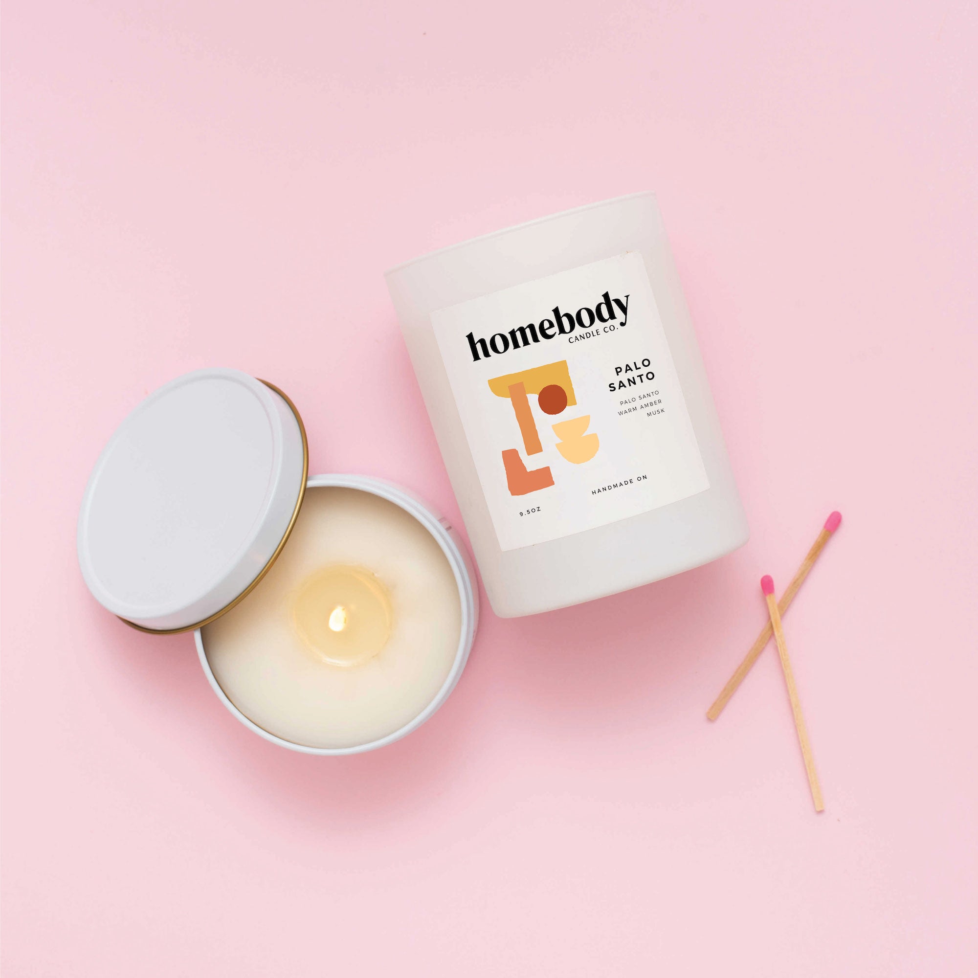 Palo Santo-Burn + Bloom-burn + bloom candle-Homebody Candle Co.