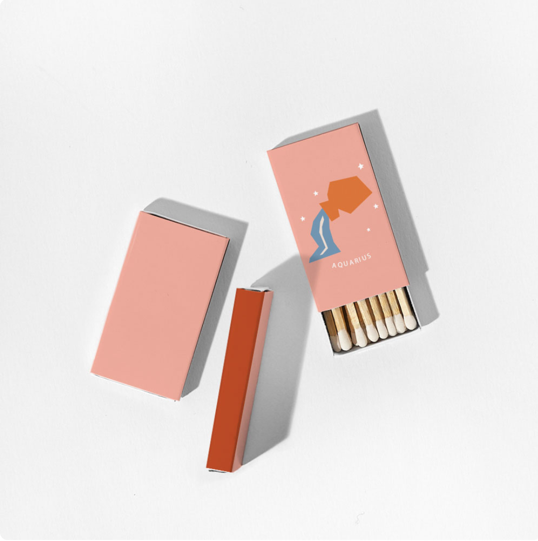 Zodiac Mini Pocket Matches Homebody Candle LLC Homebody Candle Co