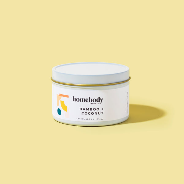 Bamboo + Coconut candle tin Homebody Candle Co