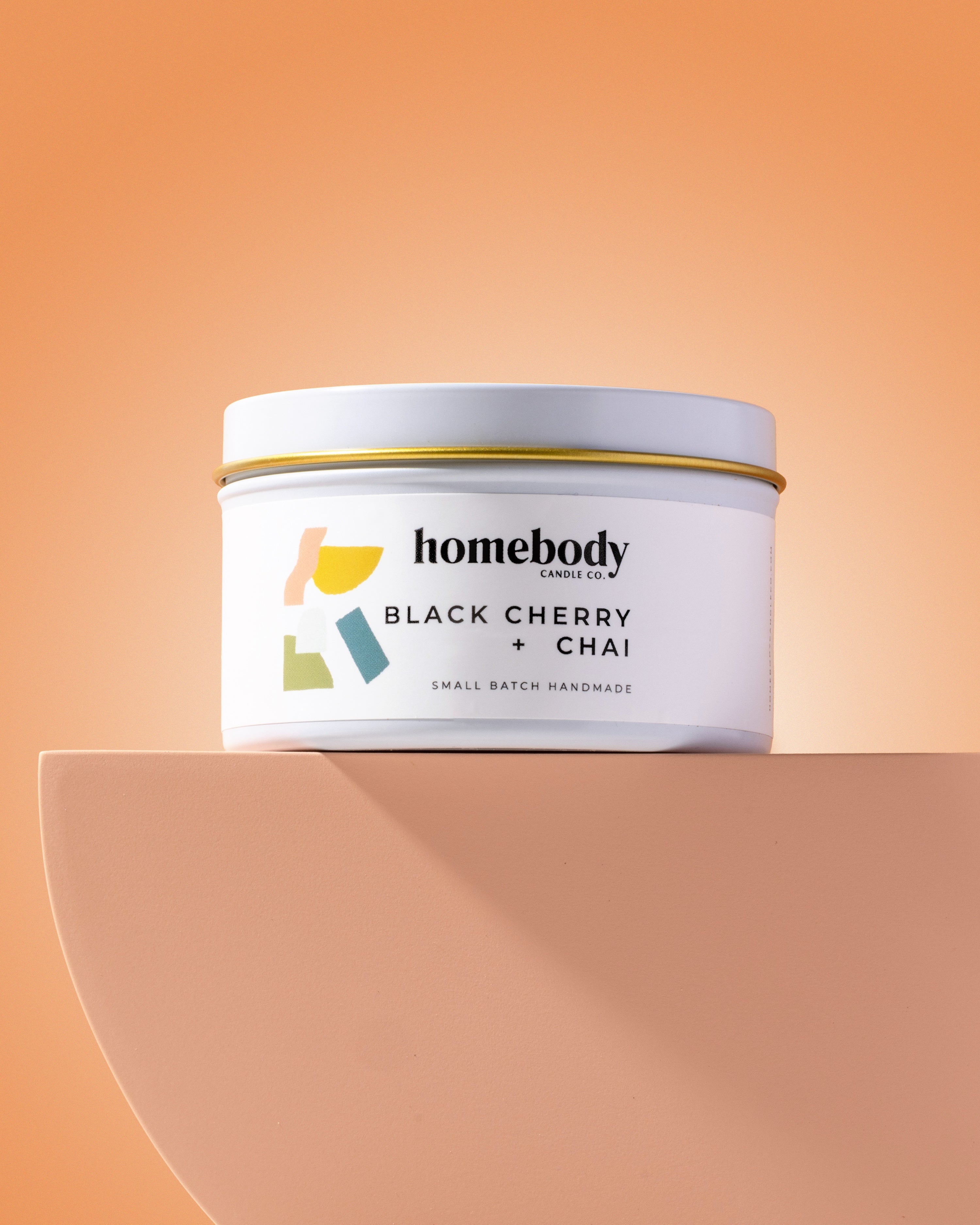 Black Cherry + Chai ✸ fall collection candle tin Homebody Candle Co