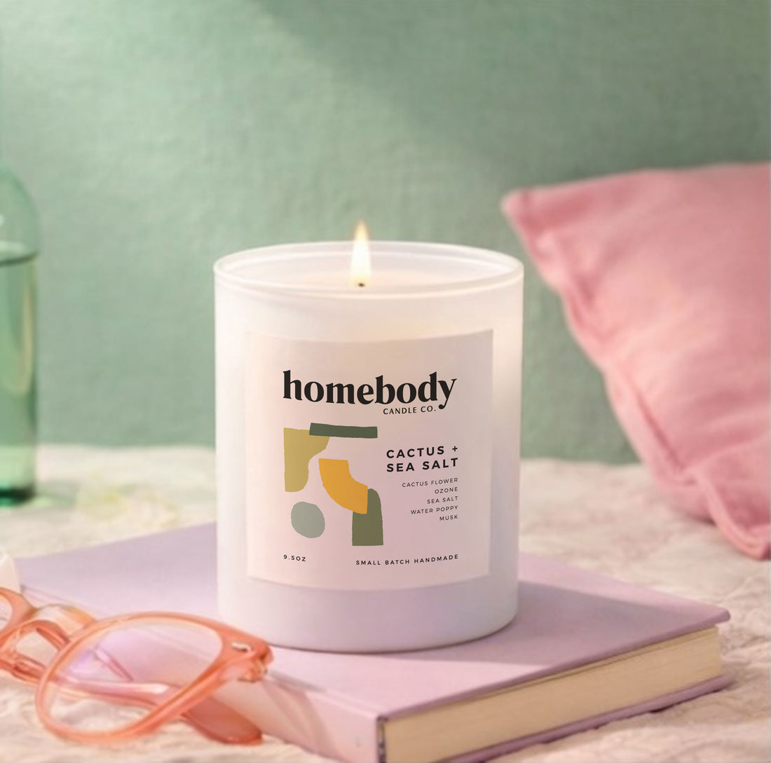 Cactus + Sea Salt burn + bloom candle Homebody Candle Co