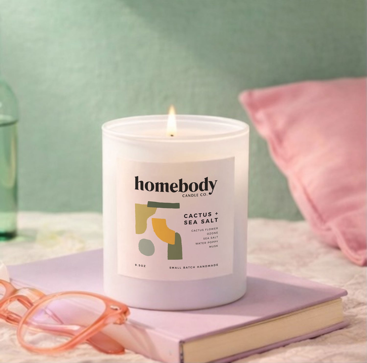 Cactus + Sea Salt burn + bloom candle Homebody Candle Co