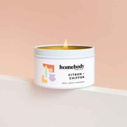 Citron + Chiffon candle tin Homebody Candle Co