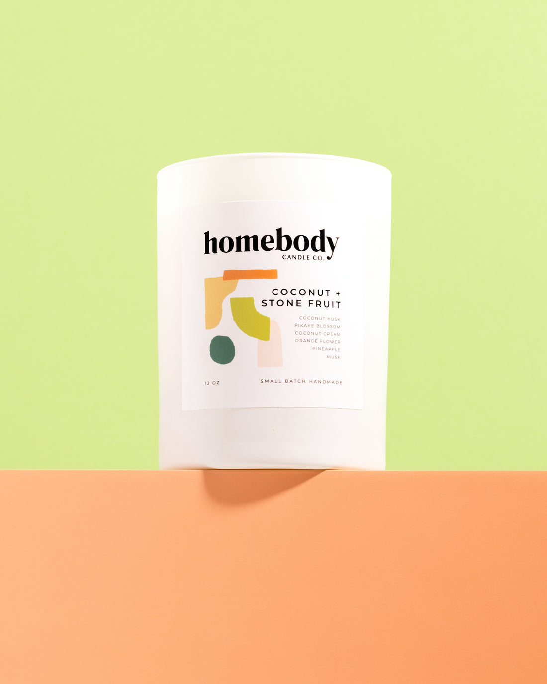 Coconut + Stone Fruit burn + bloom candle Homebody Candle Co