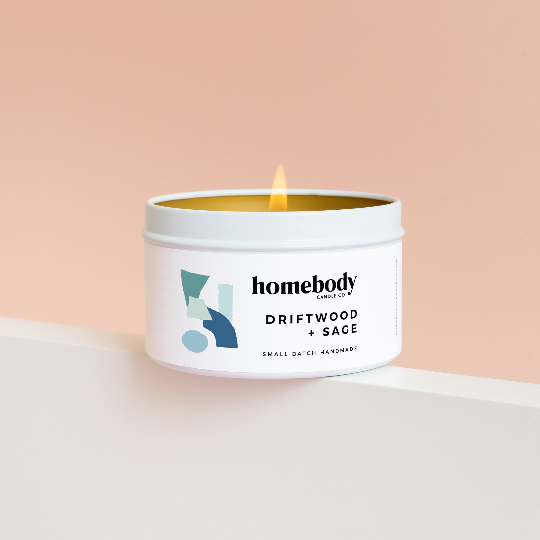 Driftwood + Sage candle tin Homebody Candle Co
