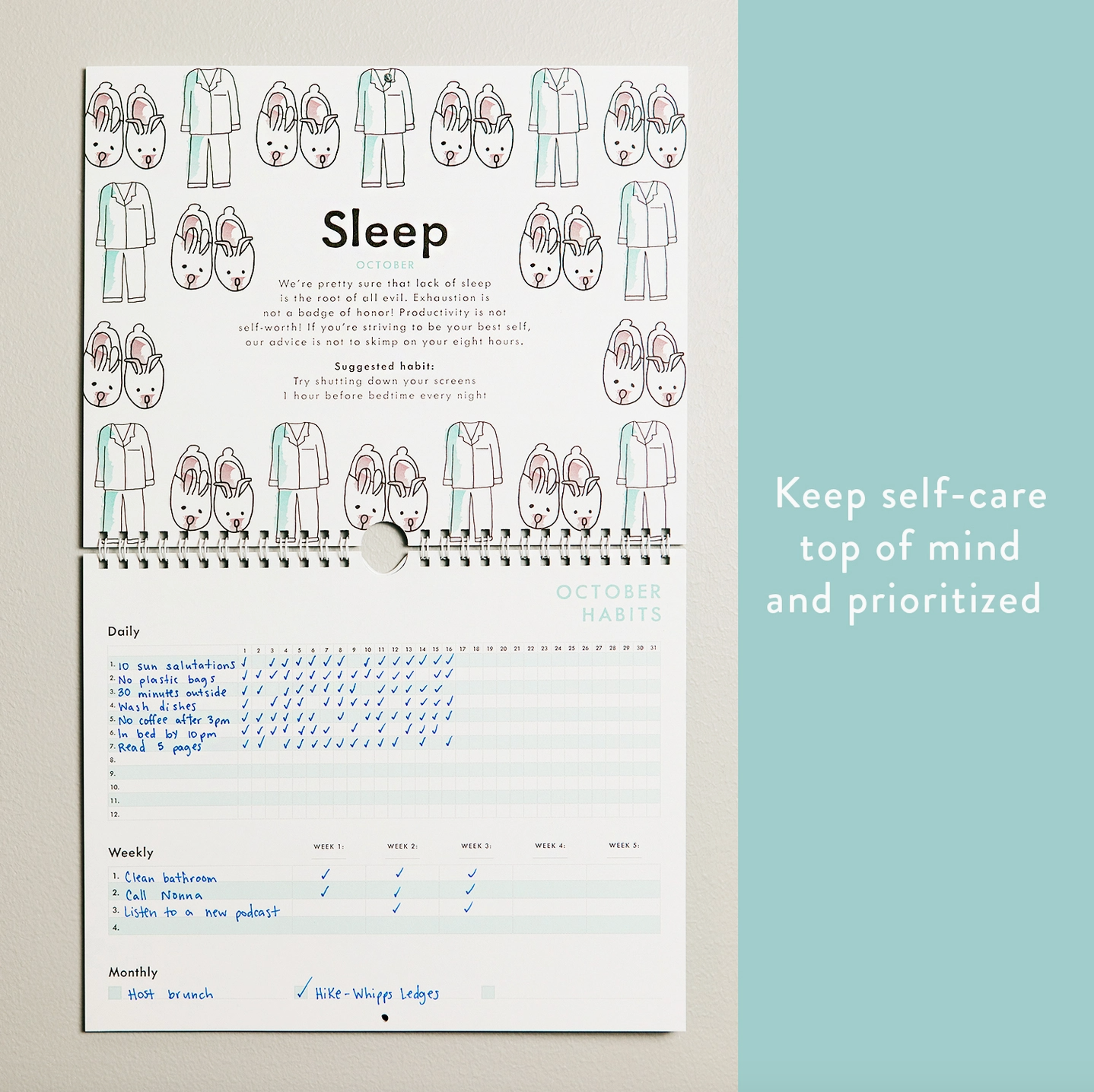 Habit Tracker cards + gifts Homebody Candle Co