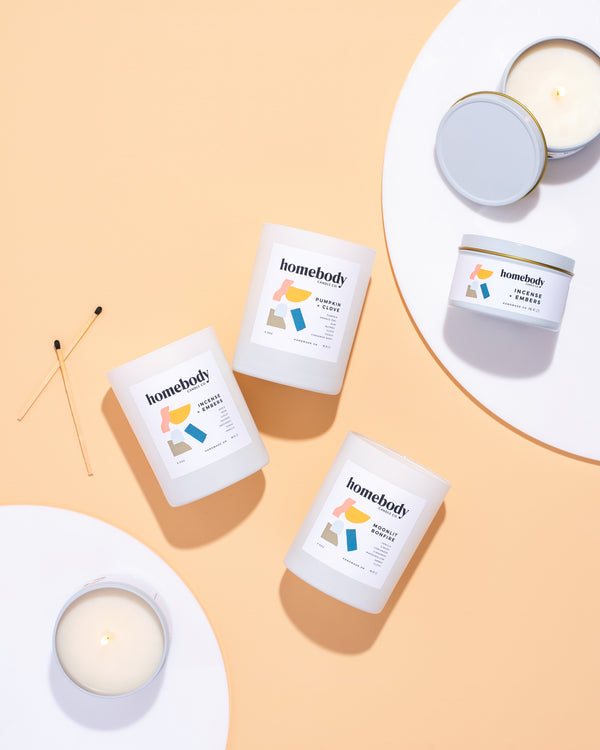 Pumpkin + Clove ✸ fall collection burn + bloom candle Homebody Candle Co