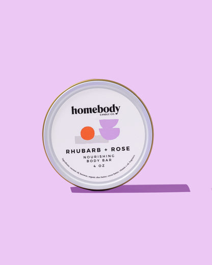 Rhubarb + Rose body bar Homebody Candle Co