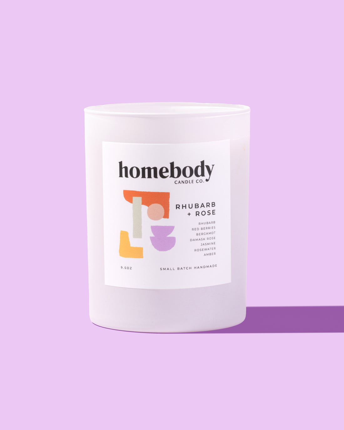 Rhubarb + Rose burn + bloom candle Homebody Candle Co