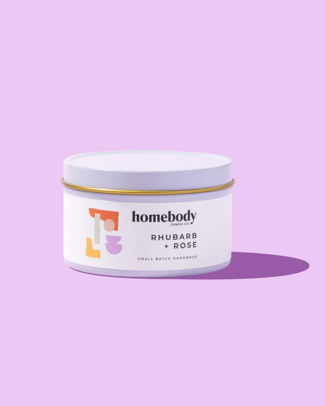 Rhubarb + Rose candle tin Homebody Candle Co