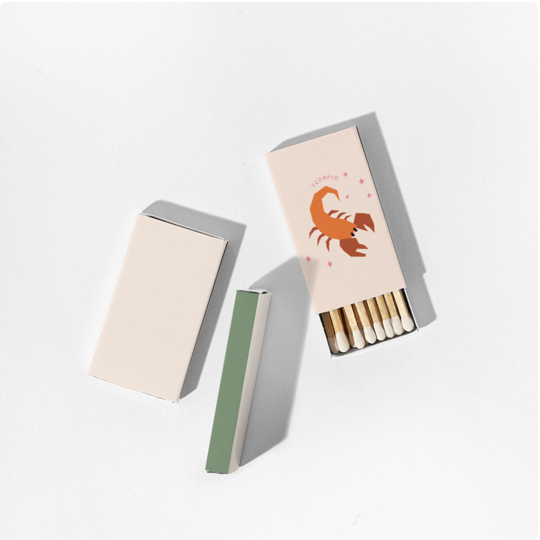 Zodiac Mini Pocket Matches Homebody Candle LLC Homebody Candle Co