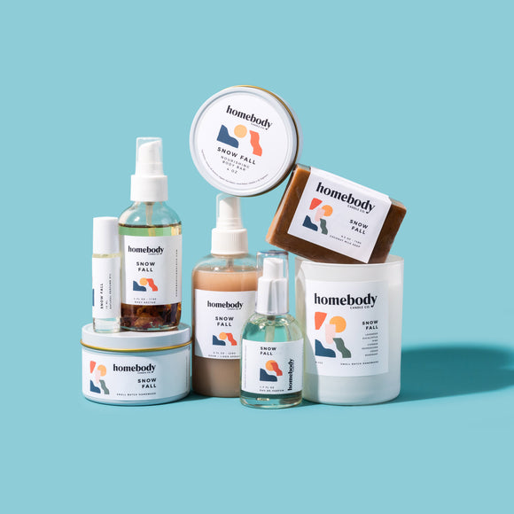 Snow Fall ✸ winter collection body nectar Homebody Candle Co