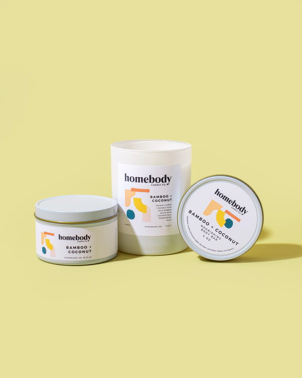 Bamboo + Coconut candle tin Homebody Candle Co