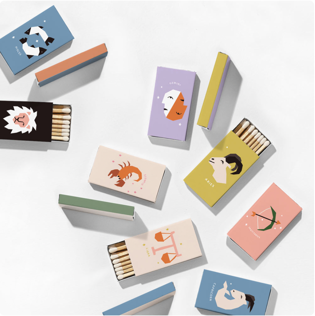 Zodiac Mini Pocket Matches Homebody Candle LLC Homebody Candle Co