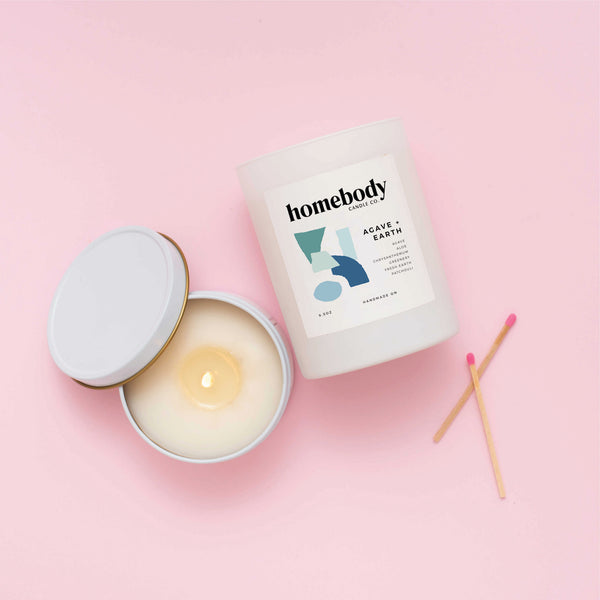 Agave + Earth-Burn + Bloom-burn + bloom candle-Homebody Candle Co.