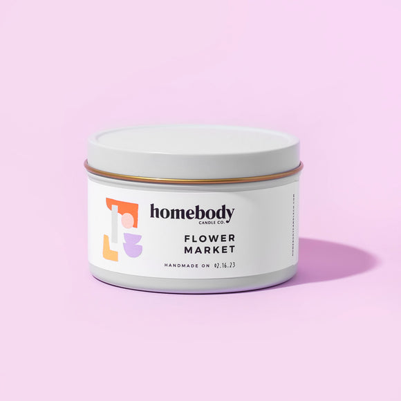 Flower Market candle tin Homebody Candle Co