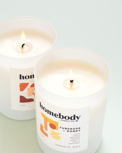 Palo Santo-Burn + Bloom-burn + bloom candle-Homebody Candle Co.