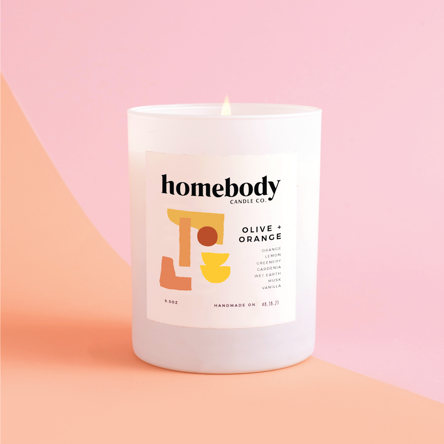 Olive + Orange-Burn + Bloom-burn + bloom candle-Homebody Candle Co.