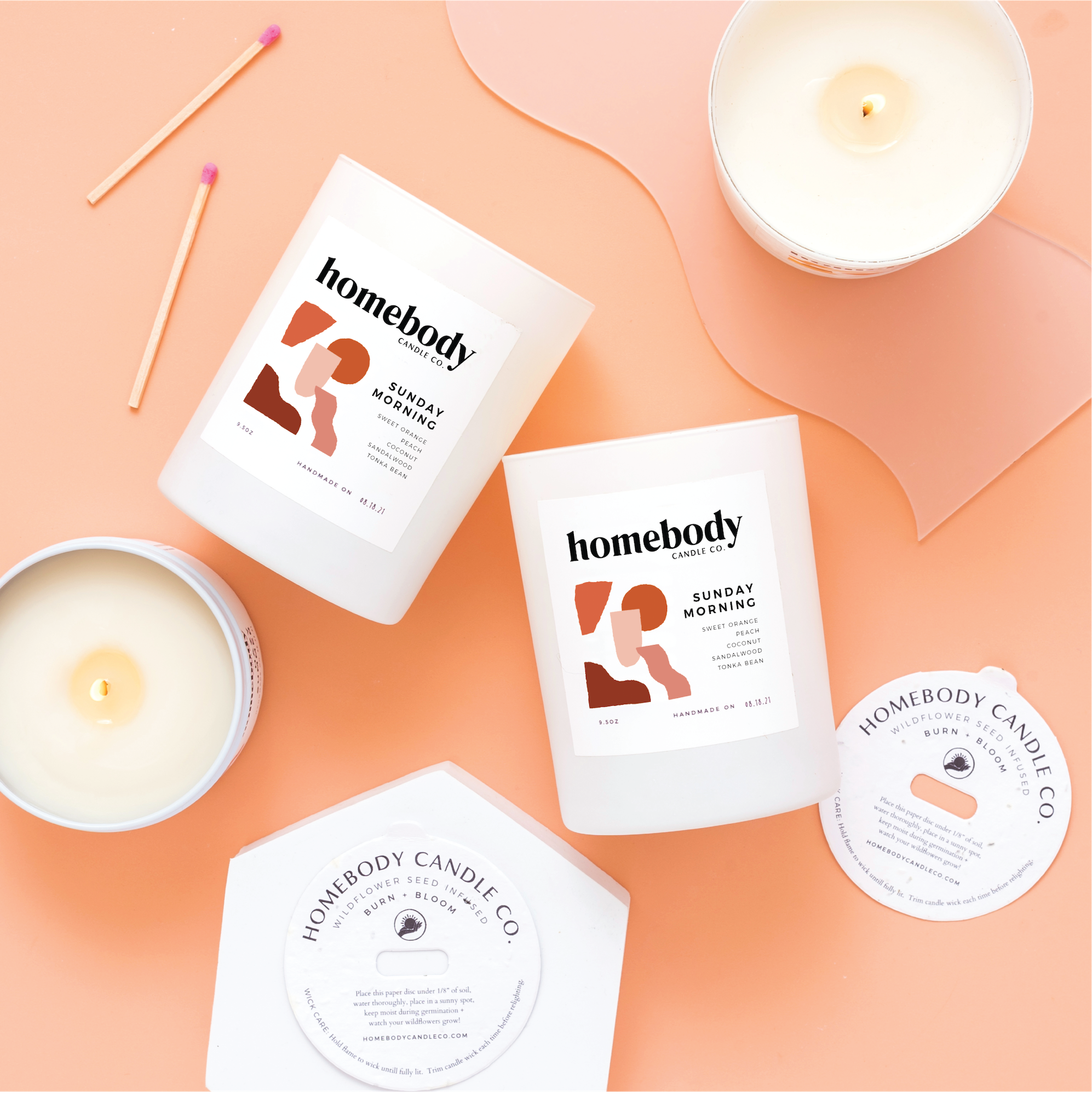 Sunday Morning-Burn + Bloom-burn + bloom candle-Homebody Candle Co.