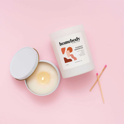 Sunday Morning-Burn + Bloom-burn + bloom candle-Homebody Candle Co.