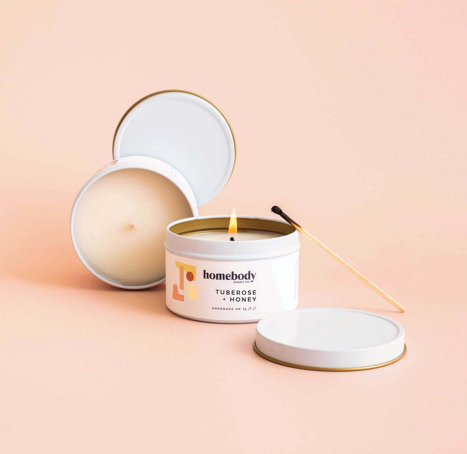 Tuberose + Honey-Candle Tin-candle tin-Homebody Candle Co.