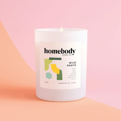 Wild Roots burn + bloom candle Homebody Candle Co