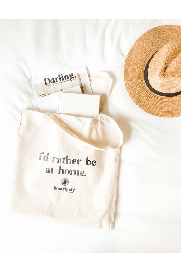 I'd Rather Be At Home • Tote Bag-Tote Bag-accessories-Homebody Candle Co.